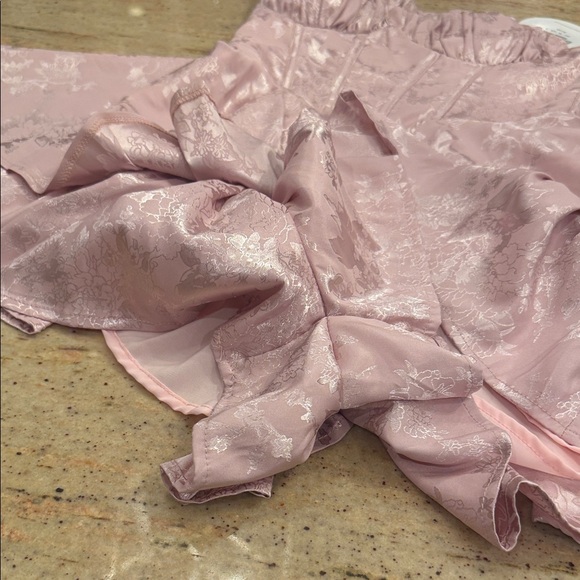 Selfie Leslie Blush Pink Floral Dress Skort - Picture 4 of 6